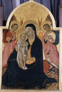 マドンナと子供と2人の天使、1440年頃（ポプラのテンペラ）